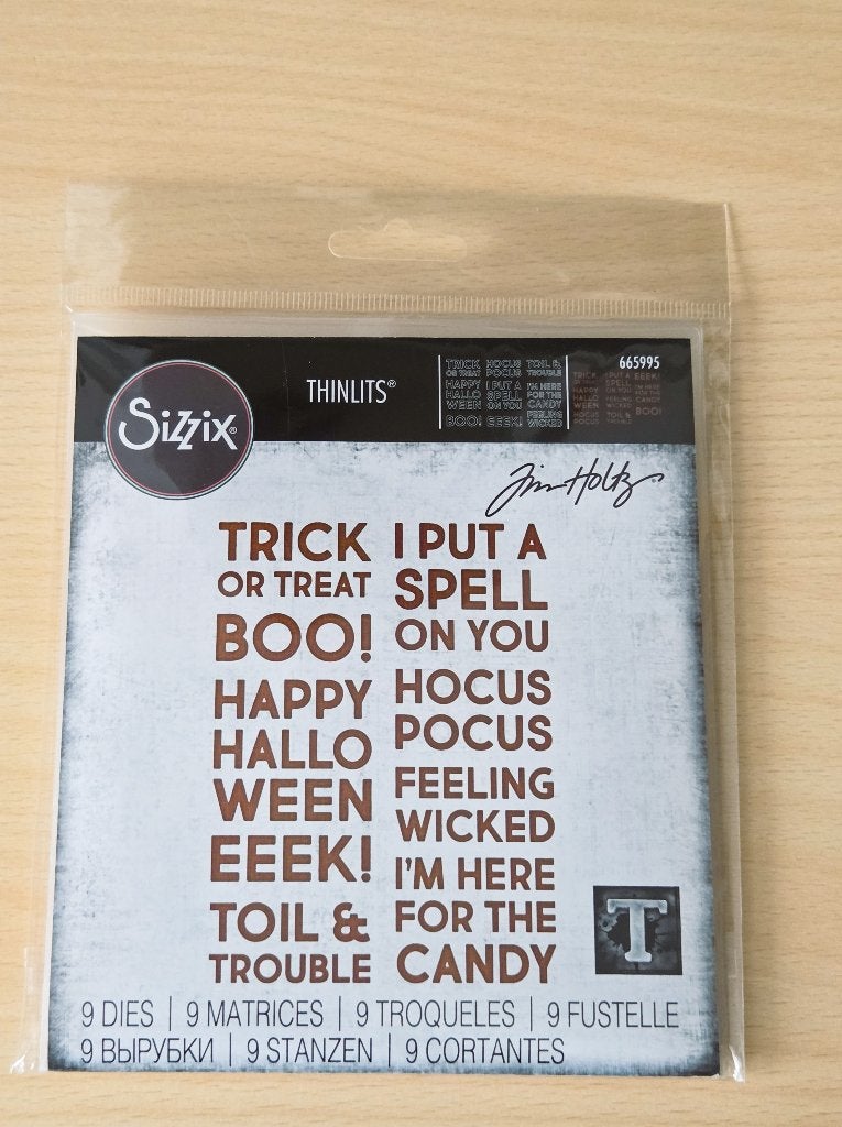 Sizzix - Tim Holtz - Bold Text Halloween, Hobby en Vrije tijd, Ophalen of Verzenden, Nieuw, Frame of Mal, Sizzix