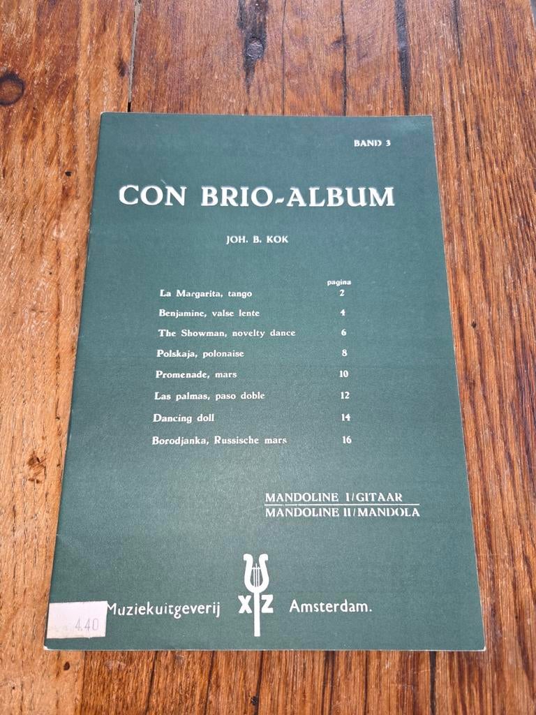 Con Brio-Album mandoline gitaar Band 3 bladmuziek, Ophalen of Verzenden