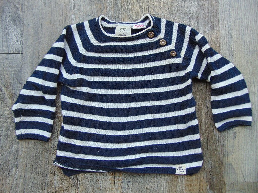 Zara trui blauw / wit gestreept truitje maat 74, Truitje of Vestje, Ophalen of Verzenden, Zo goed als nieuw, Zara