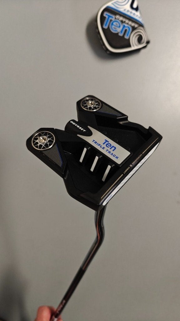 Odyssey Ten Tripple Track putter rechts 34 inch headcover, Odyssey Callaway, Callaway, Onbekend, Ophalen of Verzenden