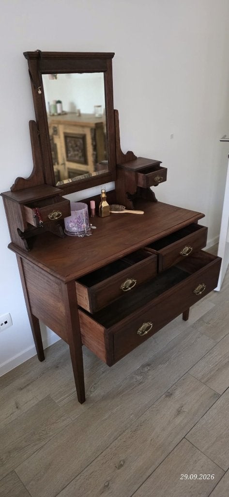 Magnifique coiffeuse en acajou restaurée, Ophalen, Zo goed als nieuw