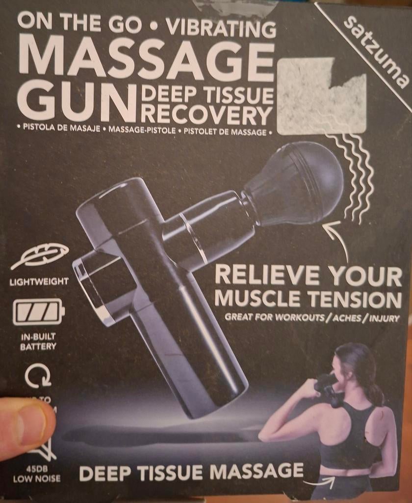Massage gun + hoofdmassage set | spierherstel & ontspanni, Sport en Fitness, Massageproducten, Ophalen of Verzenden, Zo goed als nieuw