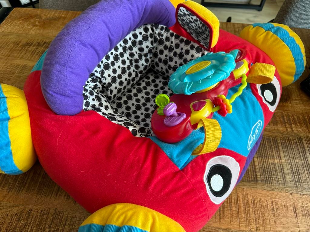 Playgro Comfy Car - Pluchen activiteitenkussen baby, Ophalen of Verzenden, Nieuw, Auto, Met geluid