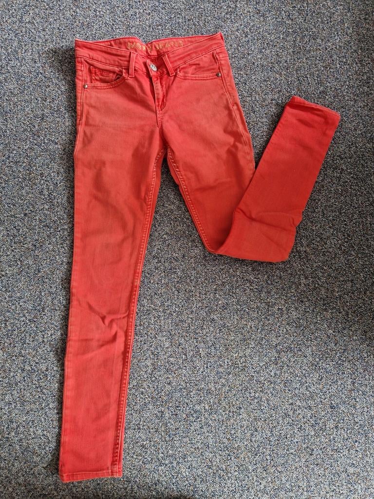 Supergave rode skinny push up jeans - Maat 27/33, Mexx, Overige kleuren, Ophalen of Verzenden, W27 (confectie 34) of kleiner