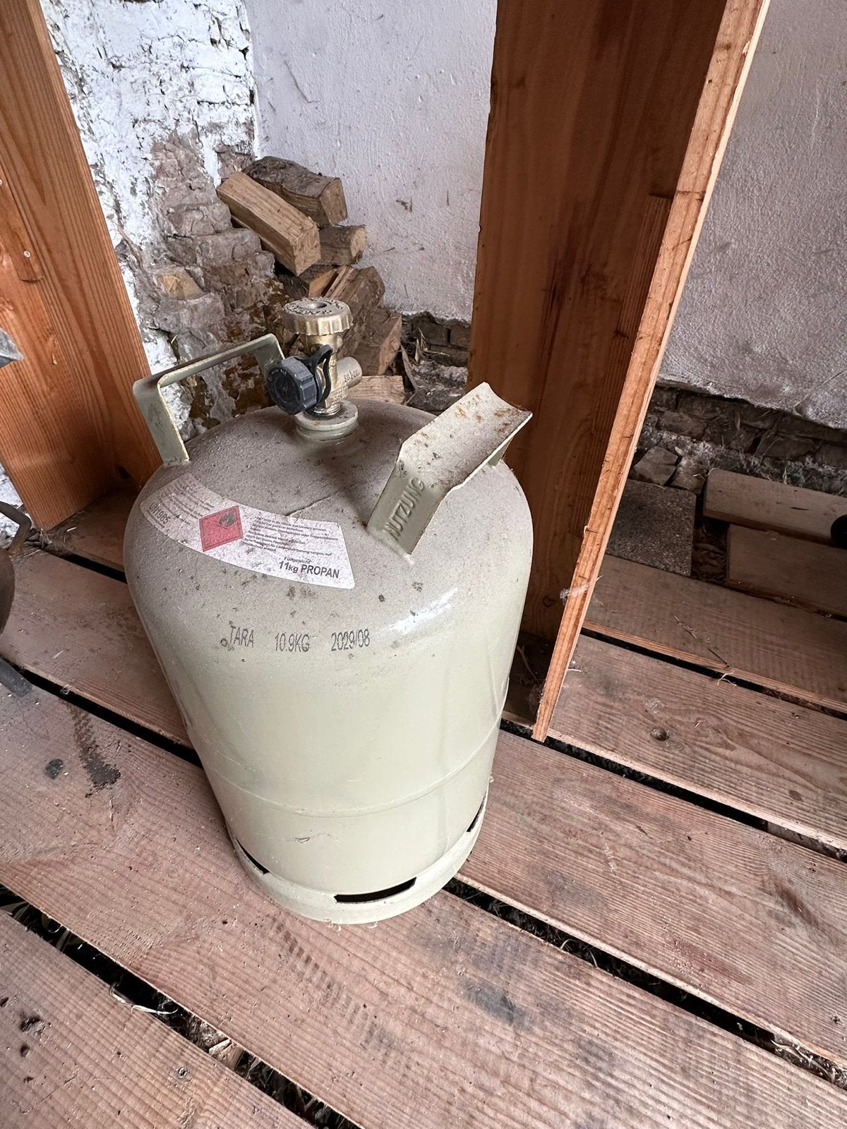 Terrasverwarmer op gas met propaanfles, Ophalen of Verzenden, Gebruikt, Gas, Vloer