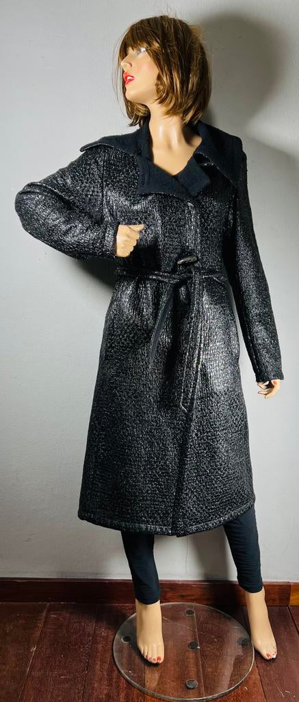Max Mara jas zwart 38 lang, Ophalen of Verzenden, Zo goed als nieuw, Maat 38/40 (M), Zwart