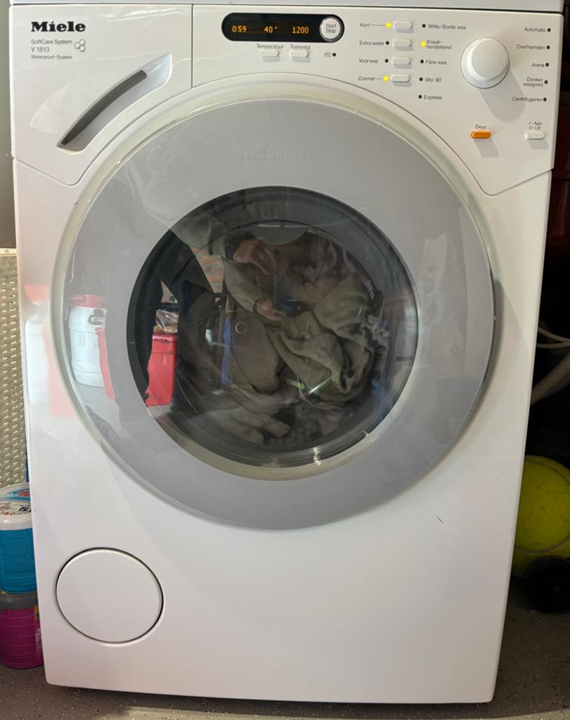 Miele V 1813 WPS Wasmachine, Witgoed en Apparatuur, Wasmachines, Ophalen, Gebruikt, Voorlader, Kort programma