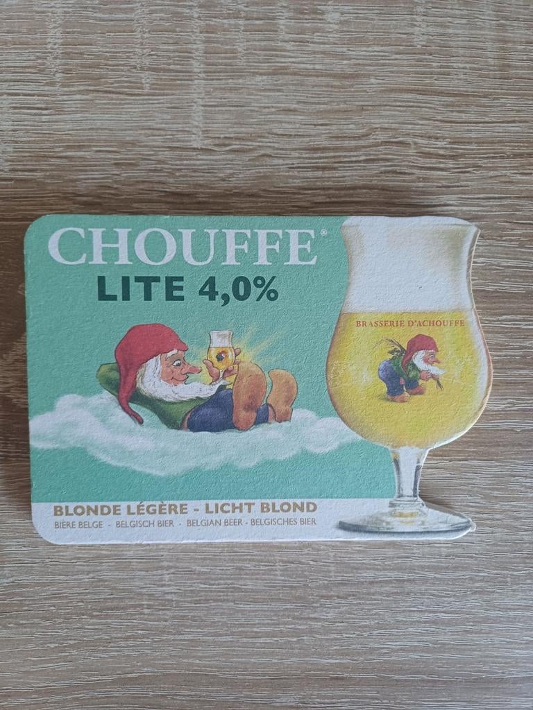 Chouffe Lite bier viltje - nieuw, Ophalen of Verzenden, Nieuw, Viltje(s)
