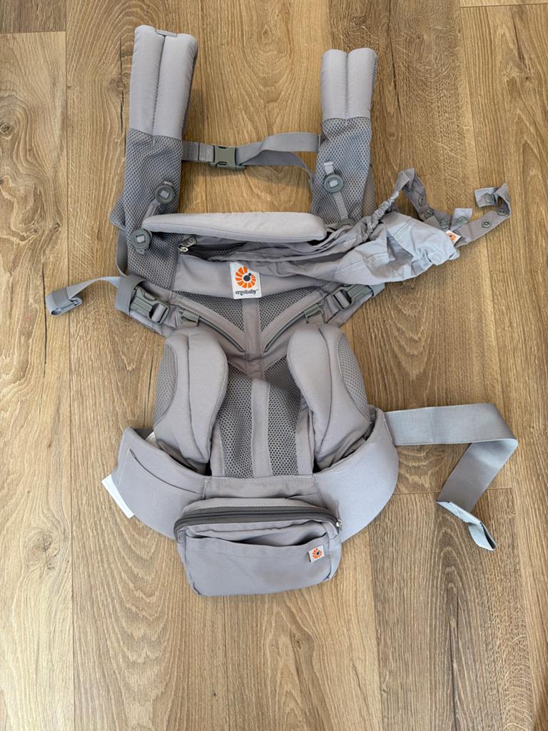 Ergobaby 360 Cool Air Mesh Draagzak - Grijs, Zo goed als nieuw, Buik, Rug of Zij, Draagzak, Ophalen