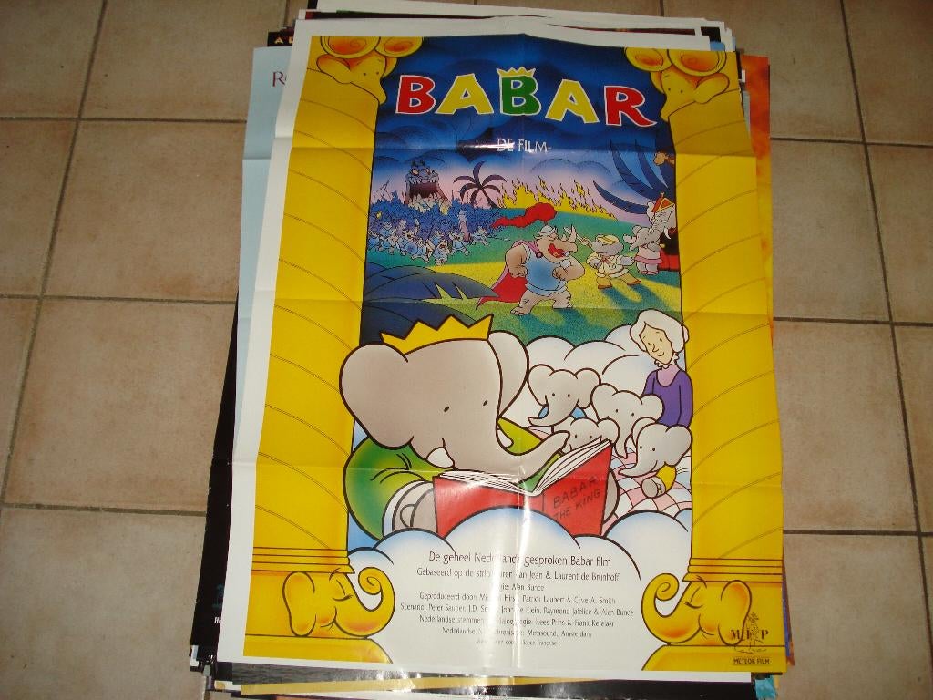 Babar Filmposter, Verzamelen, Rechthoekig Staand, Ophalen of Verzenden, Zo goed als nieuw, A1 t/m A3