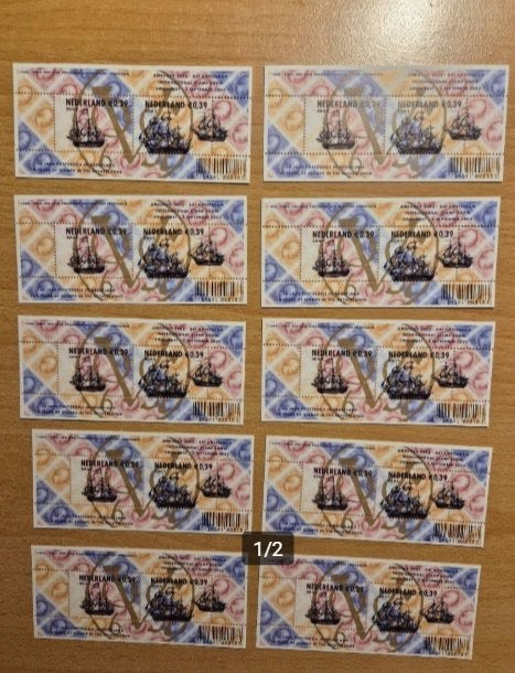 10 x Velletje postzegels 150 jaar postzegels in Nederland, Postzegels en Munten, Postzegels | Nederland, Verzenden, Postfris