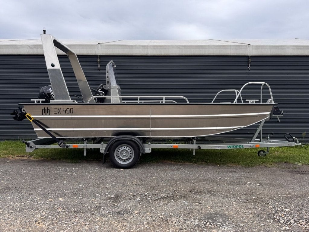 EX 490 W aluminium werkboot | te koop en te huur | nieuw, Benzine, Overige merken, Buitenboordmotor, Aluminium