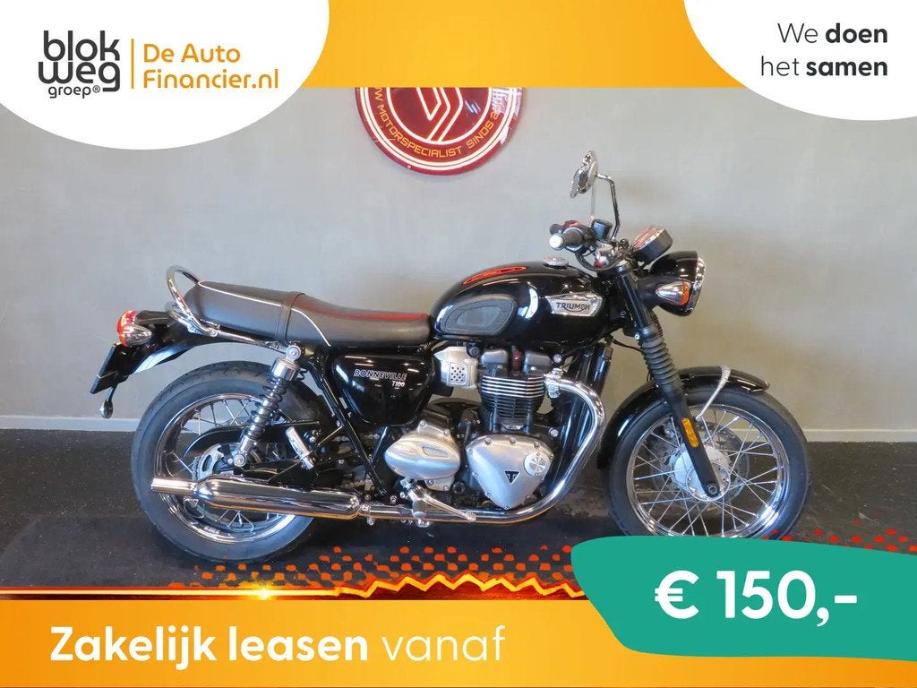 Triumph Bonneville BONNEVILLE T 100 NIEUWSTAAT! € 8.850,00, Motoren, Bedrijf, 900 cc, 12 t/m 35 kW, Naked bike