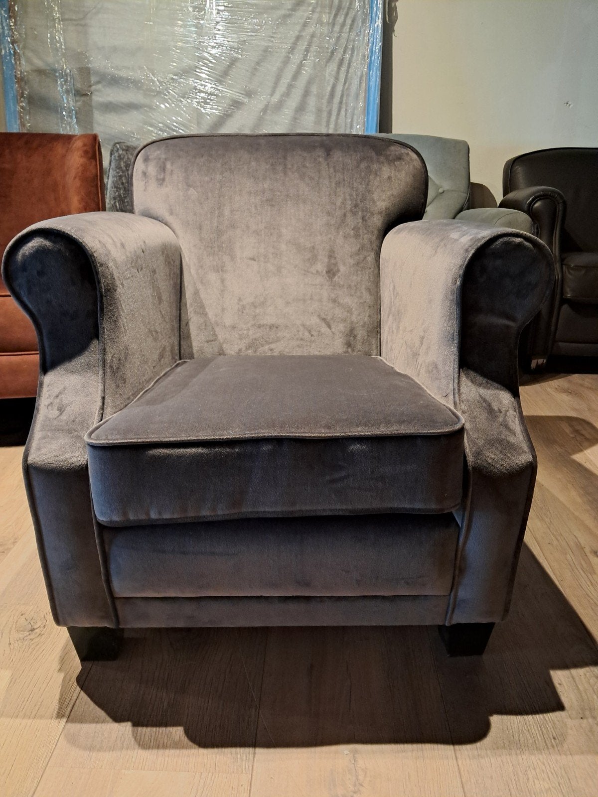 Antraciet fauteuil VAN€499 VOOR €299l, Ophalen, 75 tot 100 cm, Zo goed als nieuw, 75 tot 100 cm