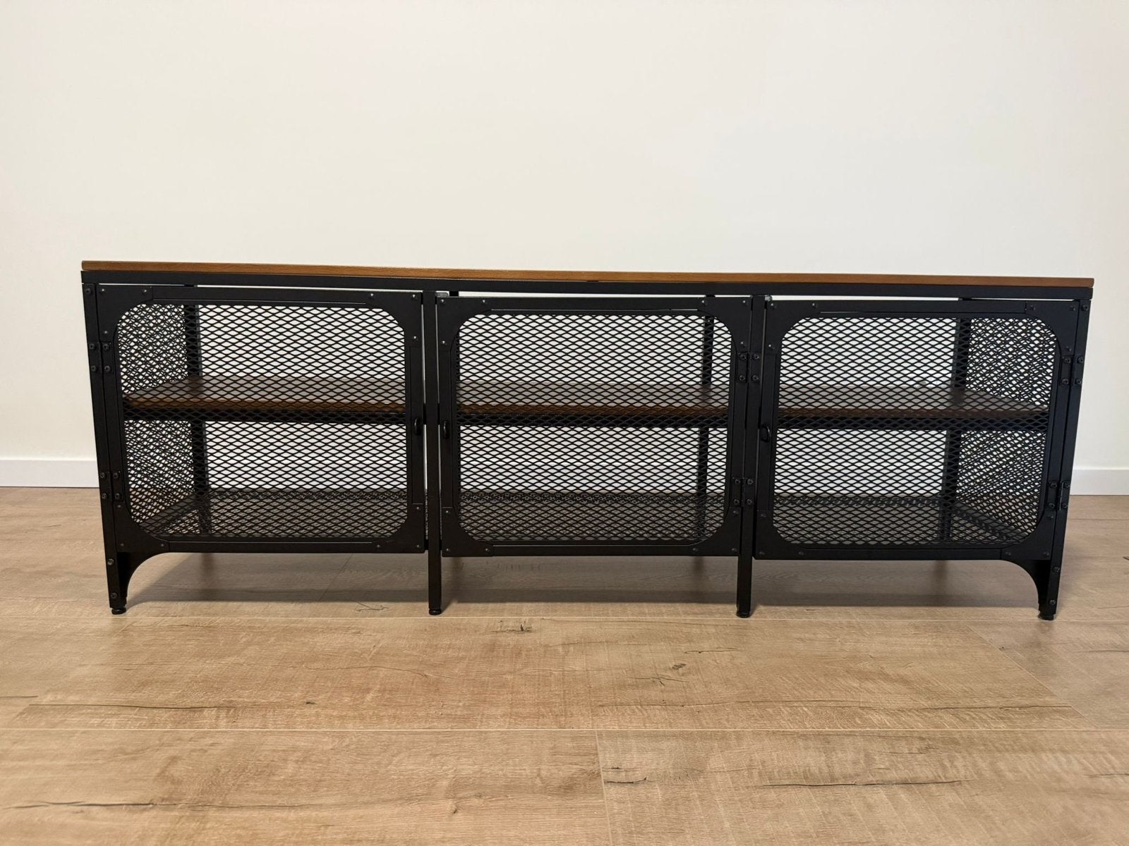 IKEA FJÄLLBO TV-meubel/dressoir, zwart, 150x36x54 cm, Ophalen, 100 tot 150 cm, Zo goed als nieuw, Minder dan 100 cm