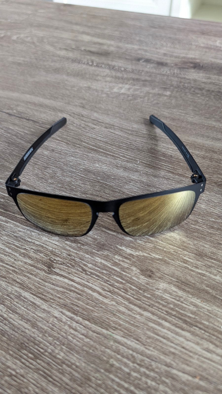 Oakley Holbrook Metal Zonnebril - Zwart met Gouden Glazen, Ophalen, Zonnebril, Zwart, Zo goed als nieuw