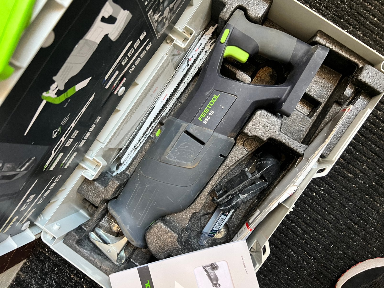 Festool RSC 18 EB-Basic Accu Reciprozaag 18V Basic Body, Ophalen, Zo goed als nieuw, Reciprozaag, 70 mm of meer