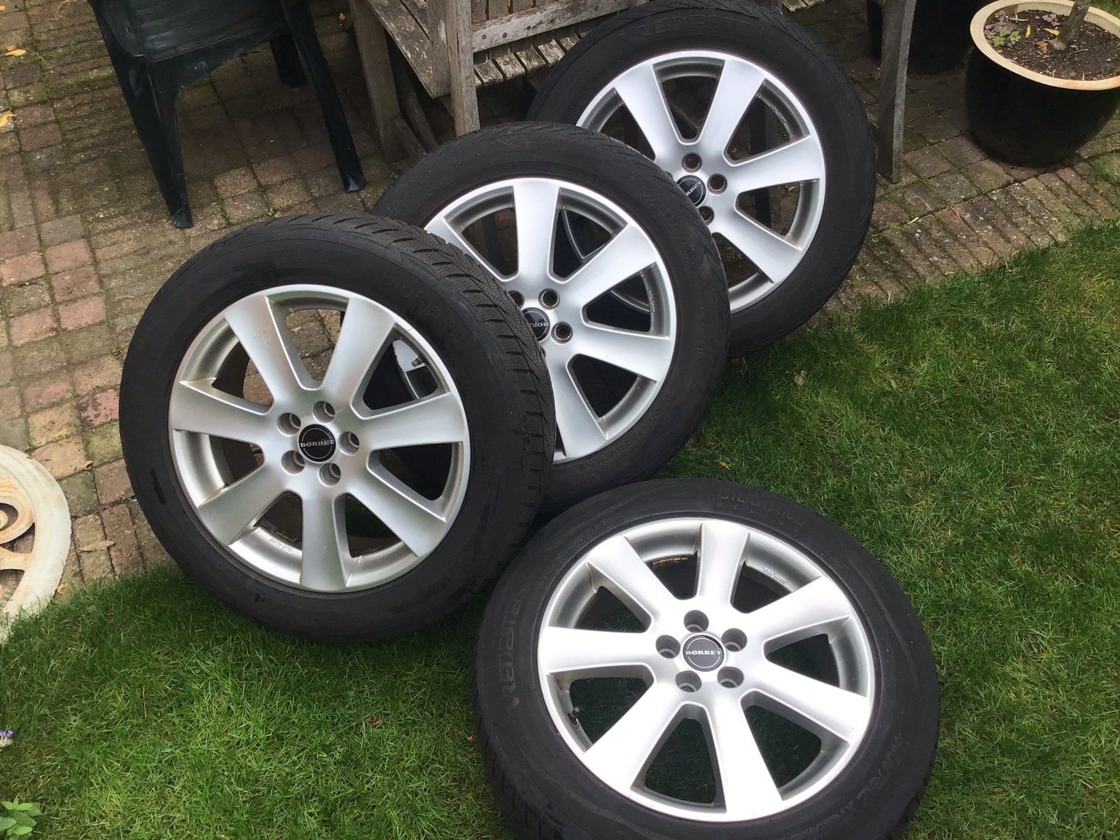 Vredestein Winterbanden Extreme S op Borbet LM Velgen 215/55, Ophalen, Gebruikt