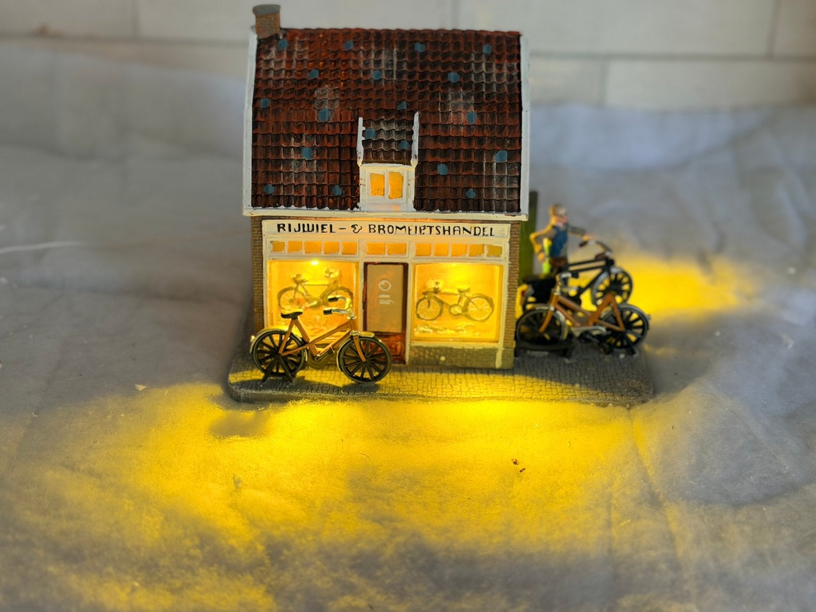 Intratuin De Brink kersthuisje fietsenwinkel, Ophalen of Verzenden, Nieuw