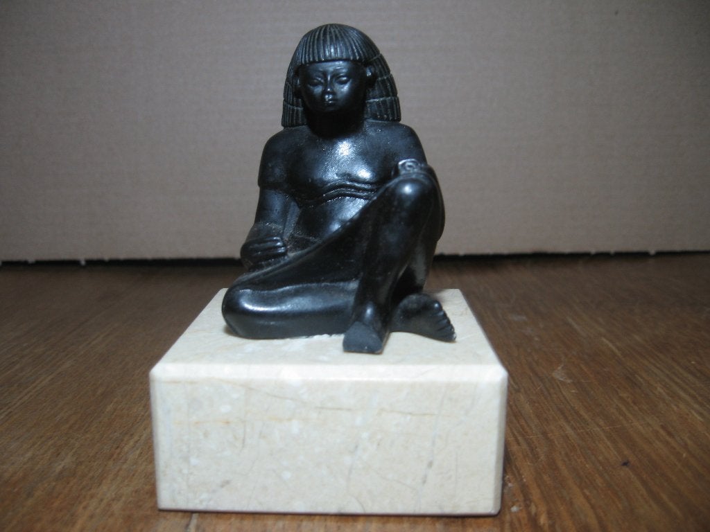 Egyptisch beeldje, Overige herkomsten, Beeld, 10 cm, Zwart
