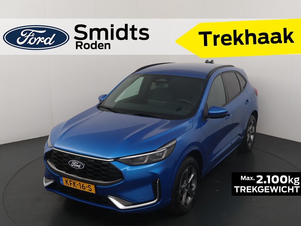 Ford Kuga 2.5 PHEV 243pk ST-Line X | Trekhaak I AGR stoelen, Auto's, Ford, 12 maanden, Adaptive Cruise Control, Gebruikt, Blauw