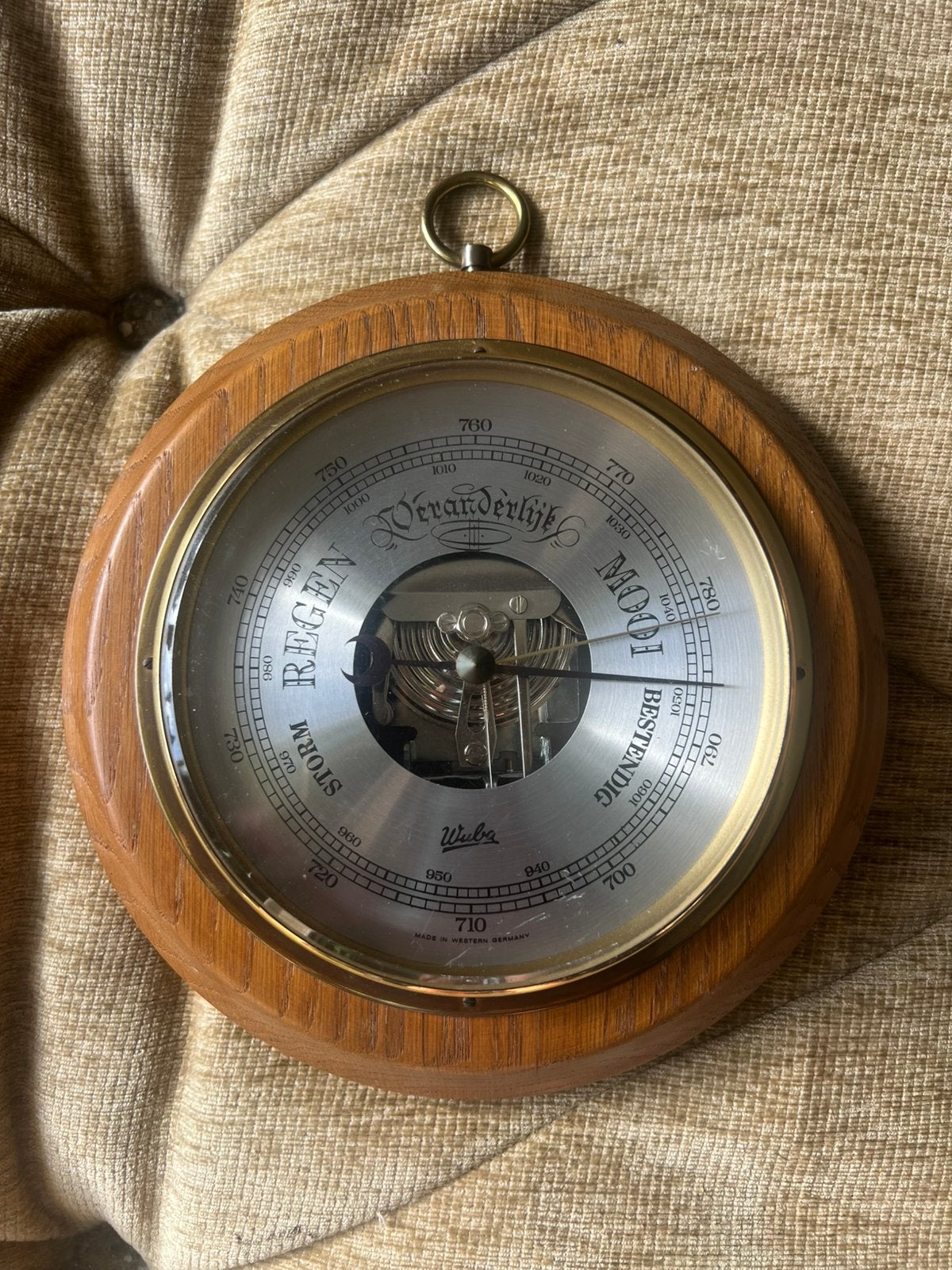 Vintage Wuba Barometer Duitsland. Jaren '60 / '70., Ophalen of Verzenden, Zo goed als nieuw, Barometer