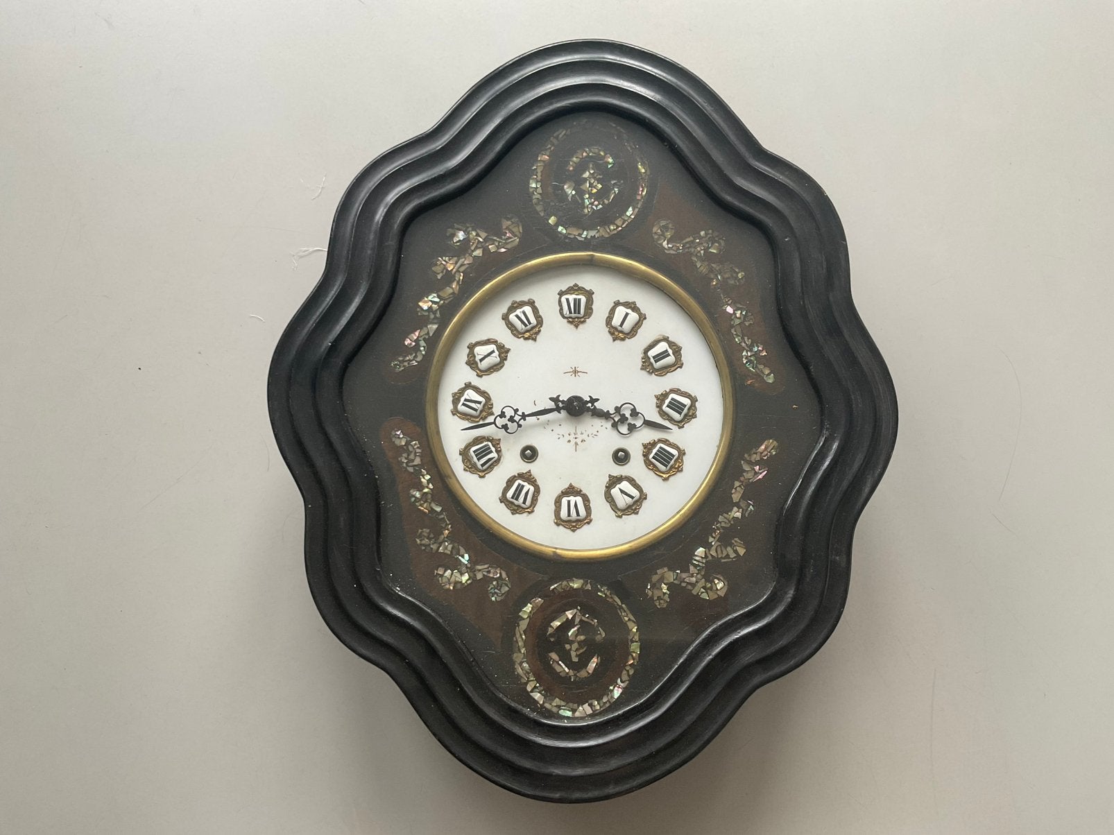 Antieke Oeil du Boeuf clock uit 1895 teab, Ophalen of Verzenden