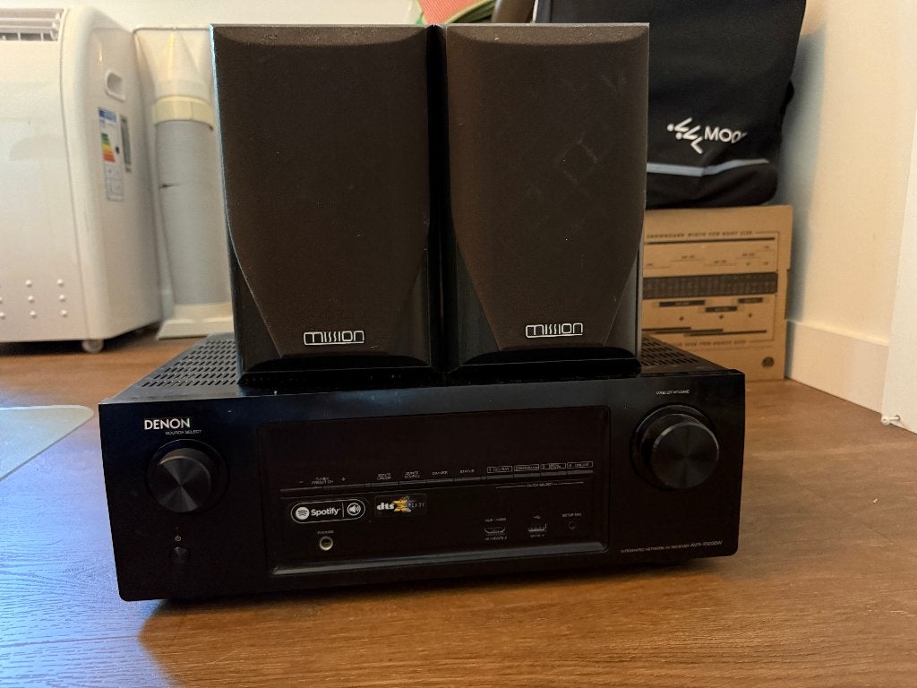 Denon AVR-X1200W - versterker inclusief Mission M70 speakers, Audio, Tv en Foto, Versterkers en Receivers, Denon, Ophalen of Verzenden