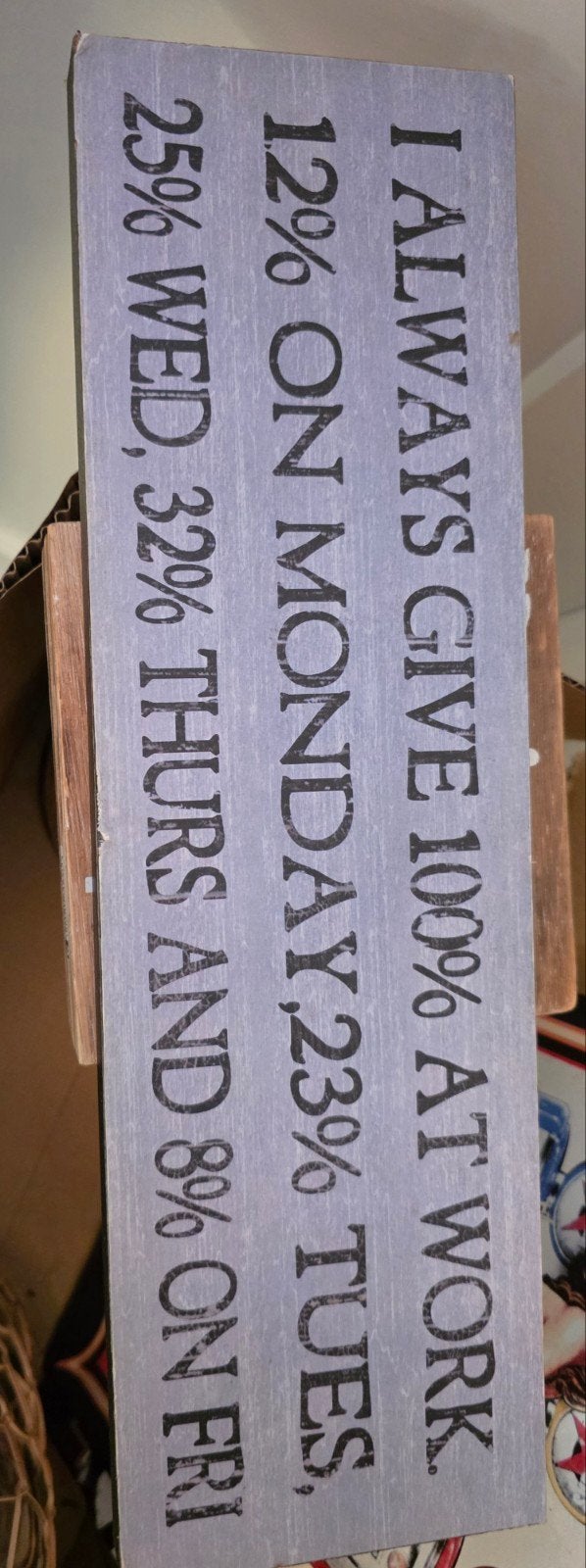 Decoratief Houten Bord met Grappige Tekst - 10x30 cm, Hout, Overige stijlen, Nieuw, Ophalen of Verzenden