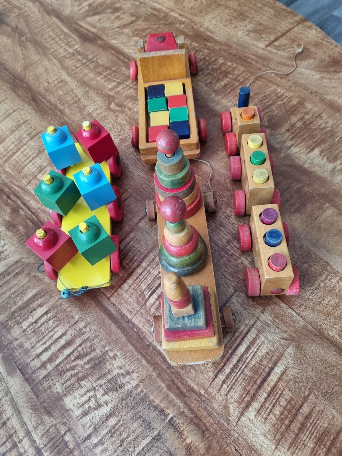 4 delig houten speelgoed SIO jaren 50., Ophalen of Verzenden