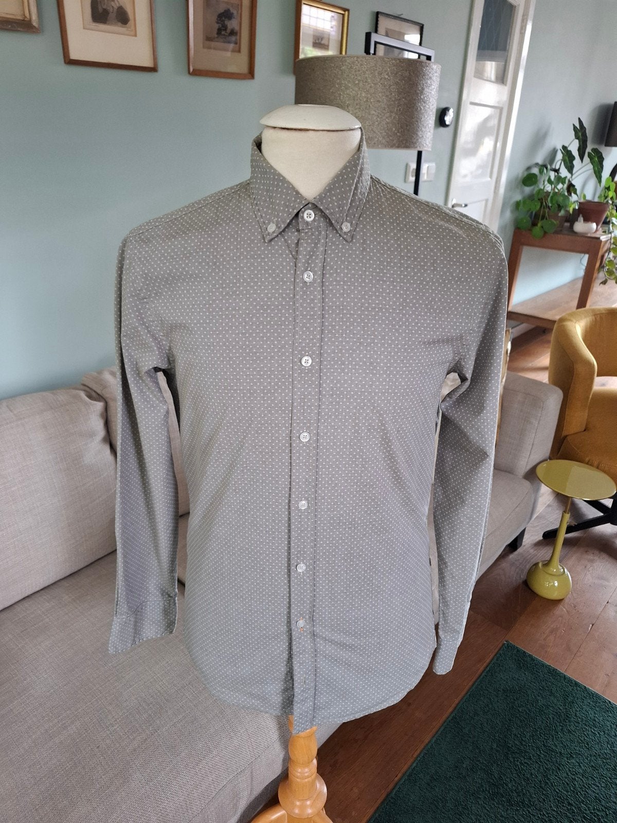 Overhemd van Hugo Boss maat m, Ophalen of Verzenden, Zo goed als nieuw, Hugo Boss, Halswijdte 41/42 (L)