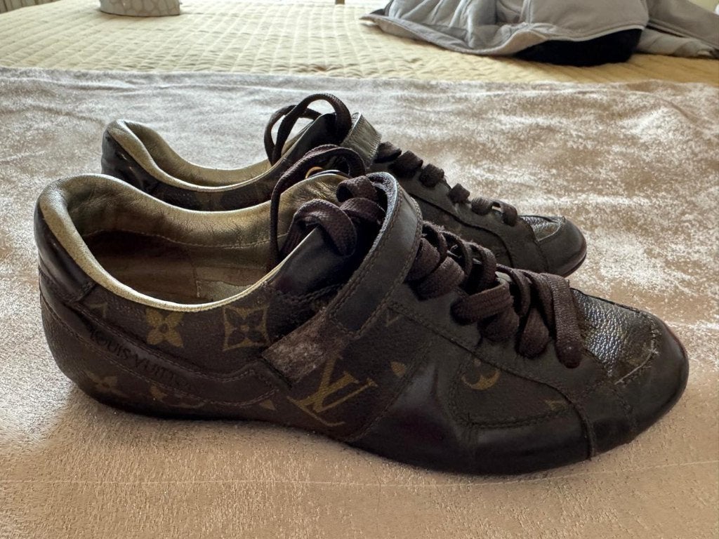 Louis Vuitton Monogram sneakers, Louis Vuitton, Ophalen of Verzenden, Sneakers of Gympen, Zo goed als nieuw