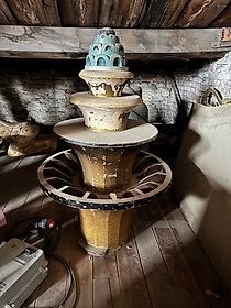 2 Grote Houten Ornamenten - 80cm doorsnede, 100cm hoog, Antiek en Kunst, Ophalen of Verzenden