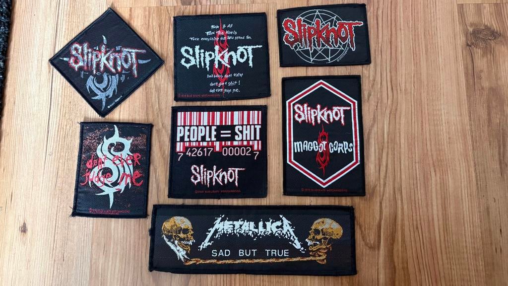 Slipknot metallica patch embleem vintage slayer €10 per stuk, Ophalen of Verzenden, Zo goed als nieuw, Kleding