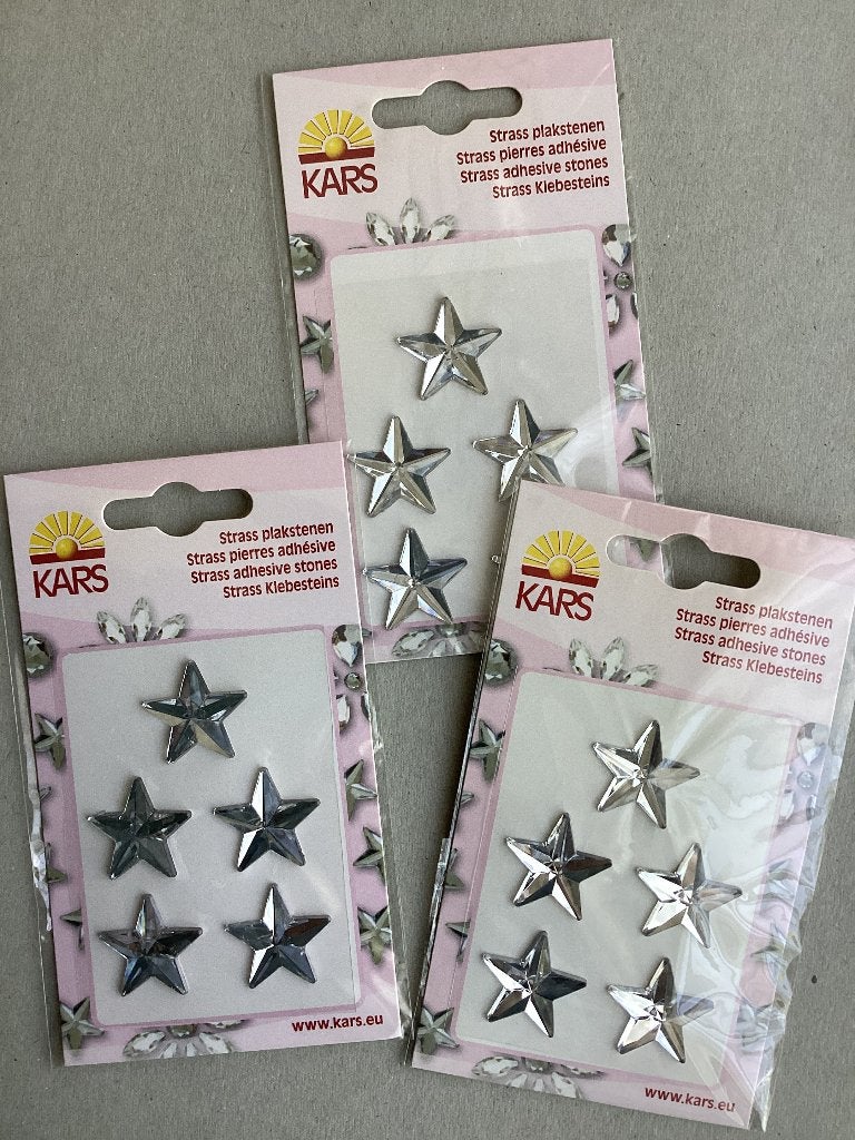 3 pakjes strass plakstenen ster, Ophalen of Verzenden, Nieuw, Kerst, Overige typen