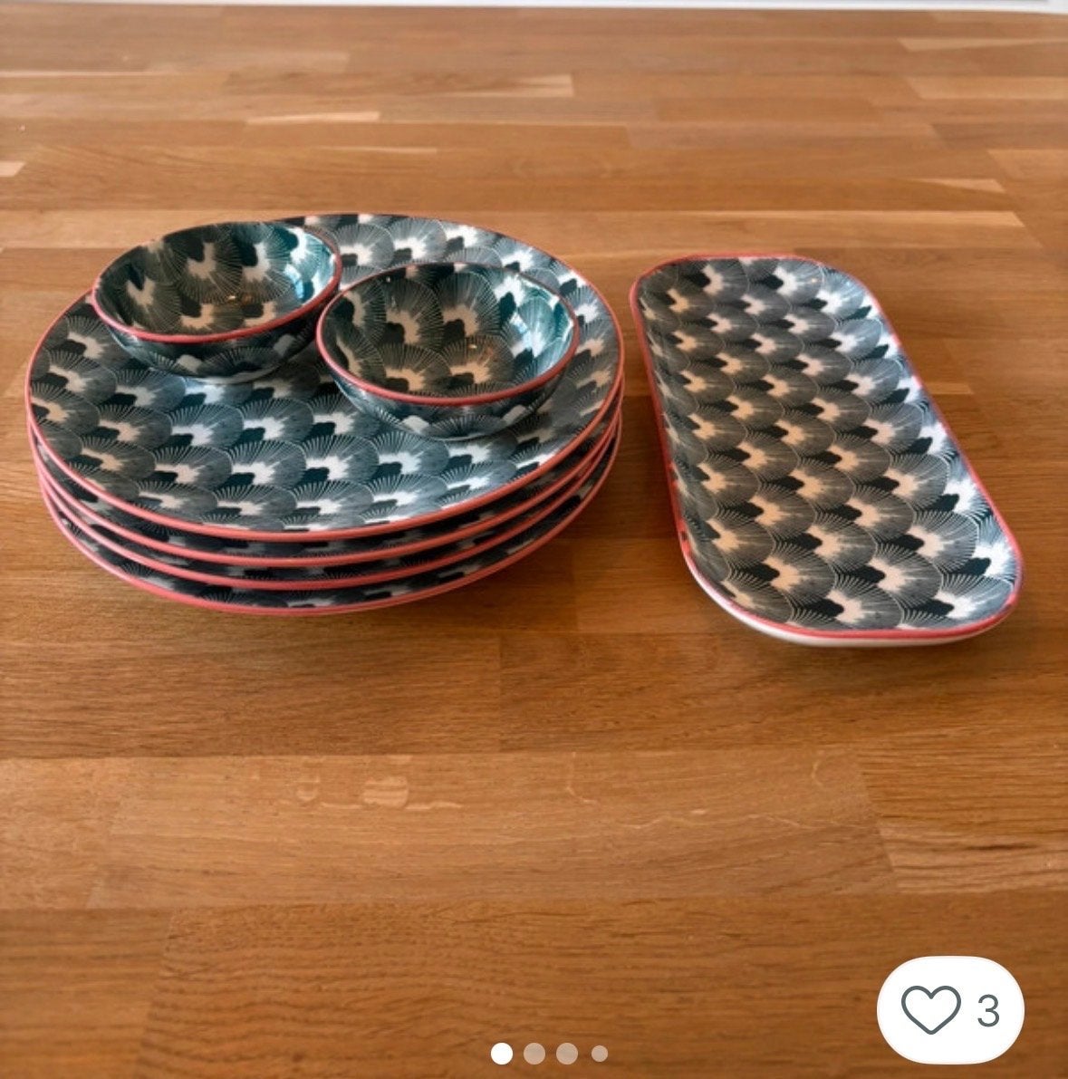 Ik ben op zoek naar ; Servies set met borden en schaaltjes, Ophalen, Gebruikt, Keramiek, Modern
