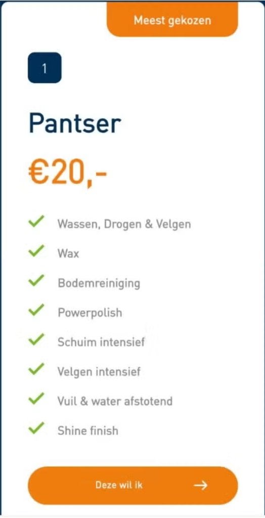 Washin7 Pantser Wasbeurt 10 X Geldig T/M 10 JUNI 2029 Auto, Drie personen of meer, Kortingsbon, Overige typen