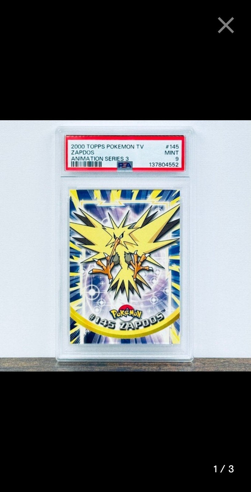 PSA 9 Zapdos #145 2000 Topps Pokemon TV Animation Series 3, Hobby en Vrije tijd, Verzamelkaartspellen | Pokémon, Ophalen of Verzenden