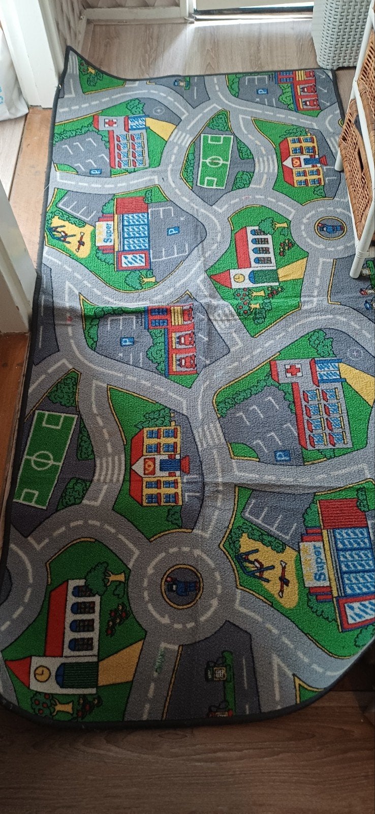 Speelkleed met wegen en gebouwen, Ophalen of Verzenden, Gebruikt
