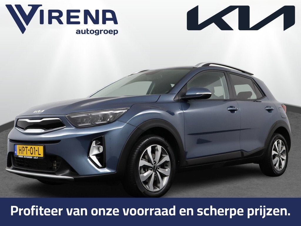 Kia Stonic 1.0 T-GDi MHEV DynamicPlusLine - Camera - Stoel/s, Auto's, Kia, Voorwielaandrijving, 12 maanden, Blauw, Automatische klimaatregeling