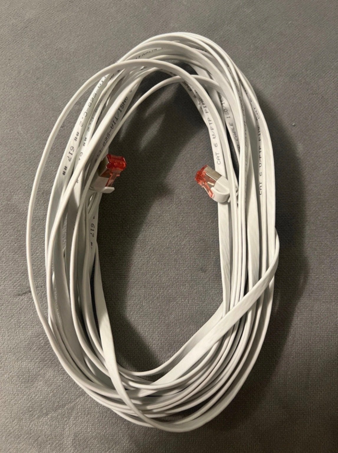 7,5 Meter Platte Cat6 U/FTP Internet Kabel, Ophalen of Verzenden, Gebruikt