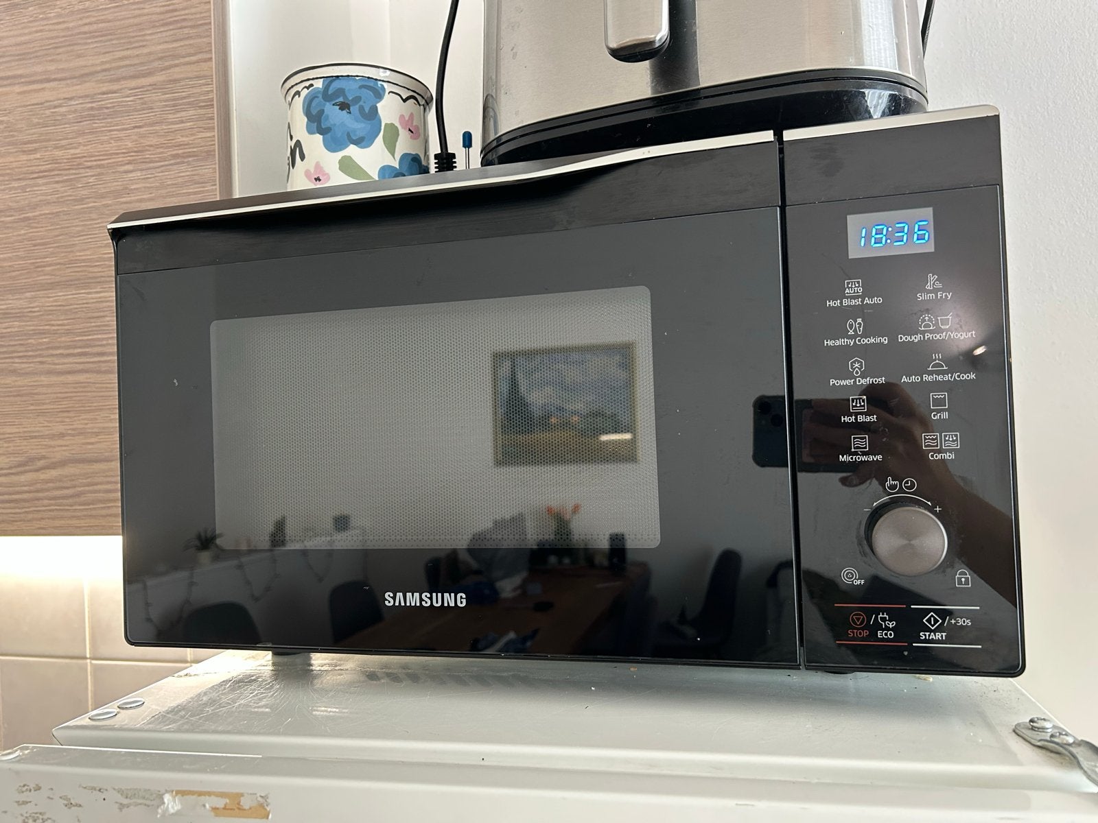Samsung Combimagnetron, Witgoed en Apparatuur, Ovens, Ophalen, Minder dan 45 cm, Zo goed als nieuw, Draaiplateau