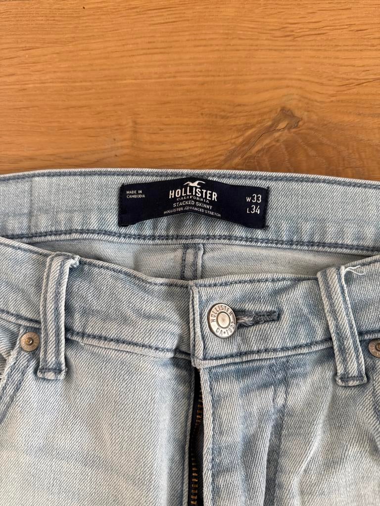 Hollister Stacked Skinny Jeans W33 L34, Ophalen of Verzenden, Zo goed als nieuw, Blauw, W33 - W34 (confectie 48/50)