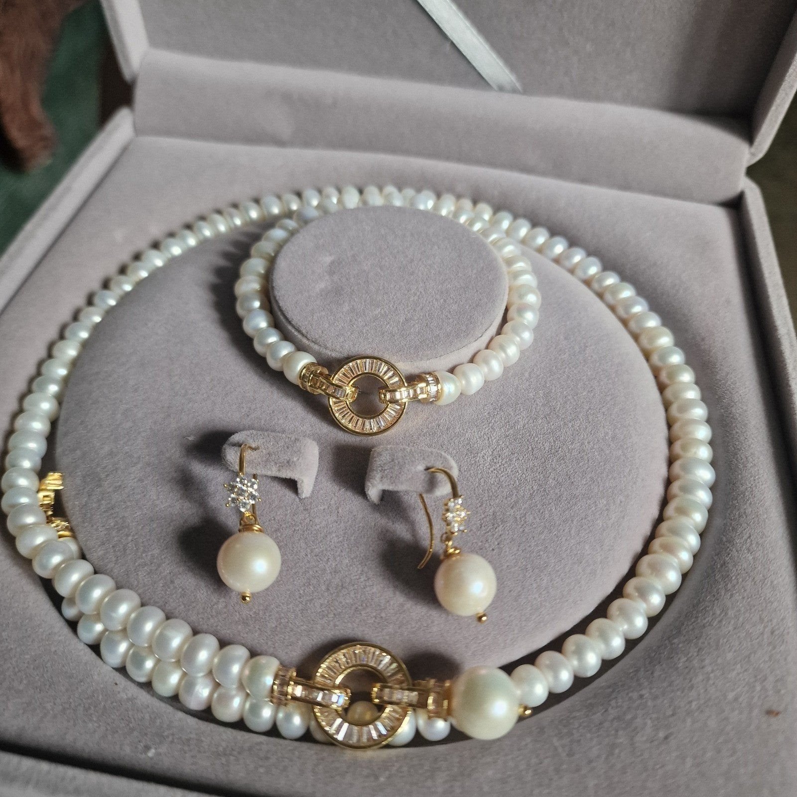 Echte parel sieraden set, Ophalen of Verzenden