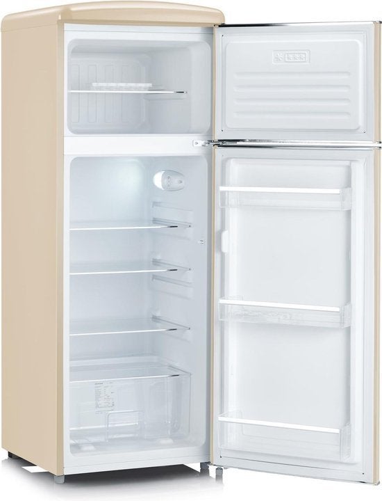 Severin Retro Koelkast 8933 - Vrijstaand - Beige, Witteweg 60, 1431 GZ Aalsmeer, Servicenl@severin.com, 200 liter of meer, Met aparte vriezer