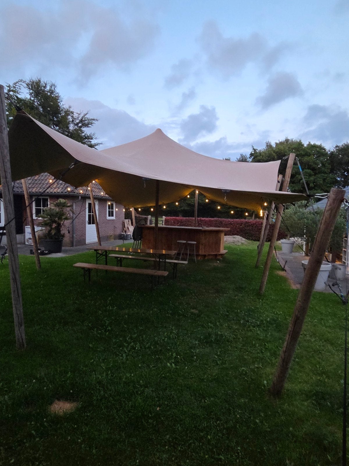 Ruime stretchtent voor feesten en evenementen, Ophalen, Gebruikt, Overige typen, 6 meter of meer