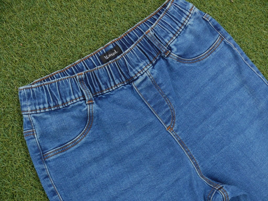 MS Mode spijkerbroek / legging maat M lengte 32 stretch, Ophalen of Verzenden, Zo goed als nieuw, Blauw, W30 - W32 (confectie 38/40)