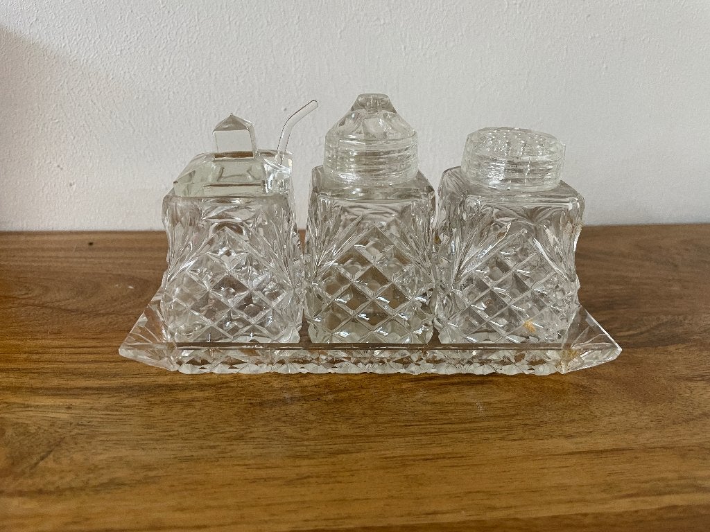 Peper, zout, olie/azijn stel oud, Antiek en Kunst, Ophalen of Verzenden