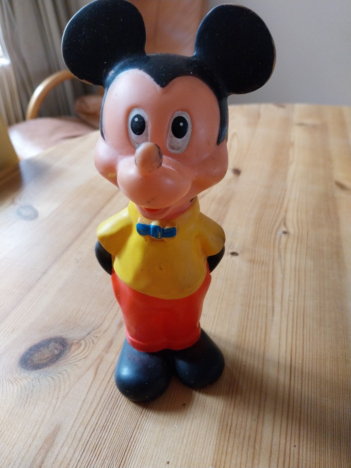 Vintage Mickey Mouse Beeldje - Walt Disney Productions, Verzamelen, Ophalen of Verzenden, Mickey Mouse, Gebruikt, Beeldje of Figuurtje