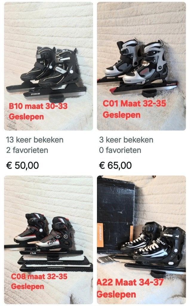 Zeer nette Verstelbare Schaatsen en Combinoren Geslepen!, Ophalen, Zo goed als nieuw, Combinoren, Overige merken